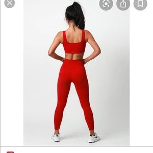 SET Active red leggings with matching bra